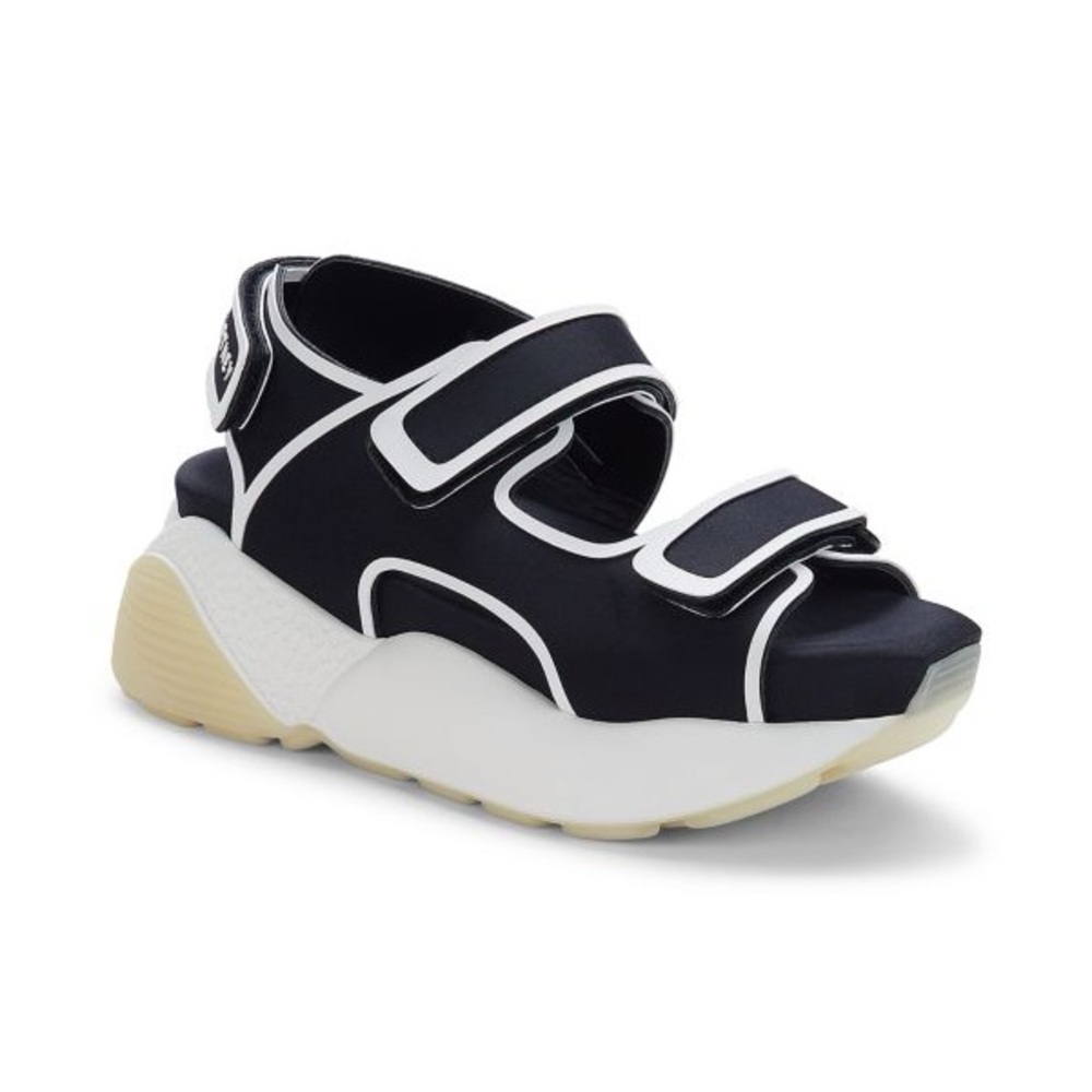 Stella McCartney Chunky Platform Wedge Sandals Black